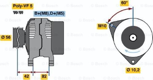 BOSCH 0 123 510 045 - Alternatore www.autoricambit.com