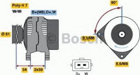 BOSCH 0 123 510 007 - Alternatore www.autoricambit.com