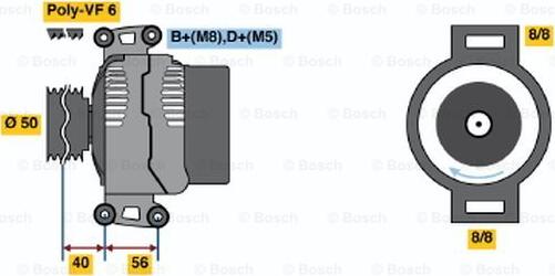 BOSCH 0 123 510 082 - Alternatore www.autoricambit.com