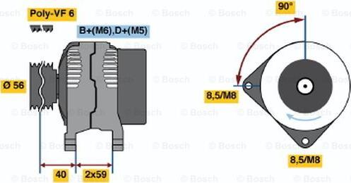 BOSCH 0 123 510 109 - Alternatore www.autoricambit.com