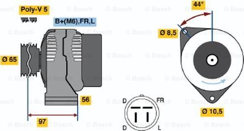 BOSCH 0 986 040 830 - Alternatore www.autoricambit.com