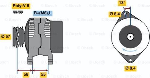 BOSCH 0 123 315 016 - Alternatore www.autoricambit.com