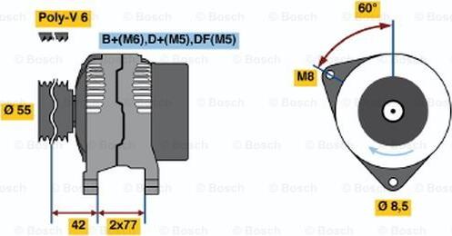 BOSCH 0 123 310 054 - Alternatore www.autoricambit.com