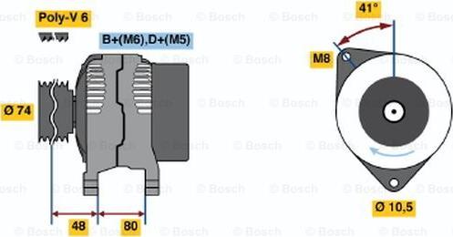 BOSCH 0 986 038 060 - Alternatore www.autoricambit.com