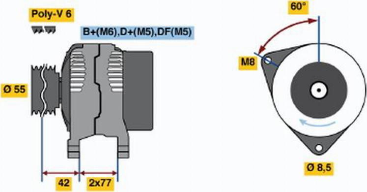 BOSCH 0 123 310 023 - Alternatore www.autoricambit.com