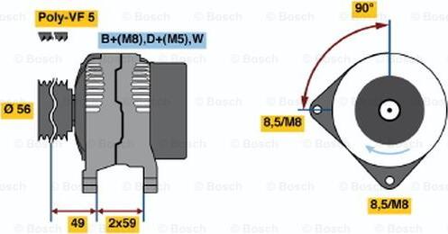 BOSCH 0 123 320 033 - Alternatore www.autoricambit.com