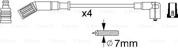 BOSCH 0 356 912 841 - Kit cavi accensione www.autoricambit.com