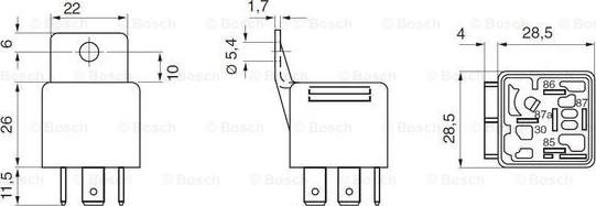 BOSCH 0 332 019 453 - Relè, Corrente di lavoro www.autoricambit.com