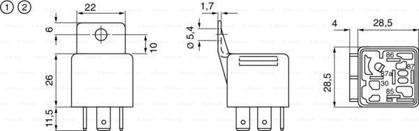 BOSCH 0 332 019 150 - Relè, Corrente di lavoro www.autoricambit.com