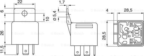 BOSCH 0 332 019 110 - Relè, Pompa carburante www.autoricambit.com