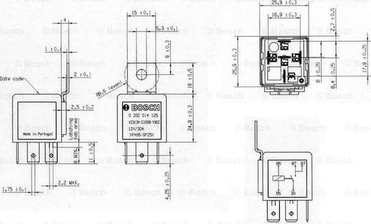 BOSCH 0 332 014 125 - Relè, Corrente di lavoro www.autoricambit.com