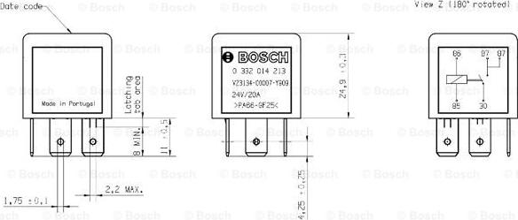 BOSCH 0 332 014 213 - Relè, Corrente di lavoro www.autoricambit.com