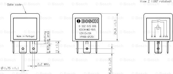 BOSCH 0 332 015 006 - Relè, Corrente di lavoro www.autoricambit.com