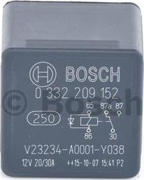 BOSCH 0 332 209 152 - Relè, Corrente di lavoro www.autoricambit.com