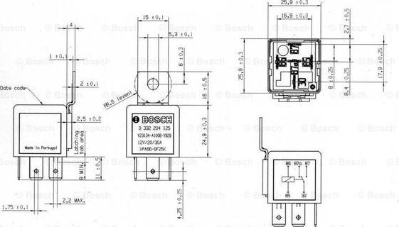 BOSCH 0 332 204 125 - Relè, Corrente di lavoro www.autoricambit.com