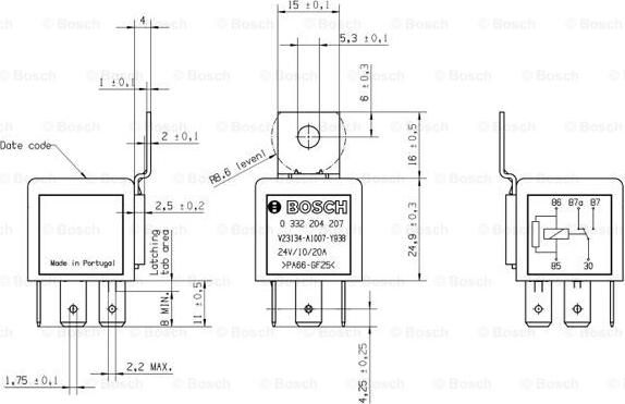 BOSCH 0 332 204 207 - Relè, Corrente di lavoro www.autoricambit.com