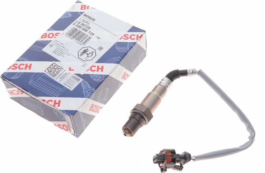 BOSCH 0 258 986 729 - Sonda lambda www.autoricambit.com