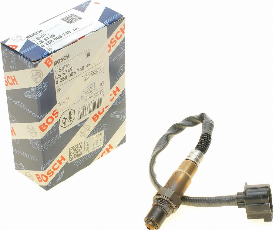 BOSCH 0 258 006 749 - Sonda lambda www.autoricambit.com