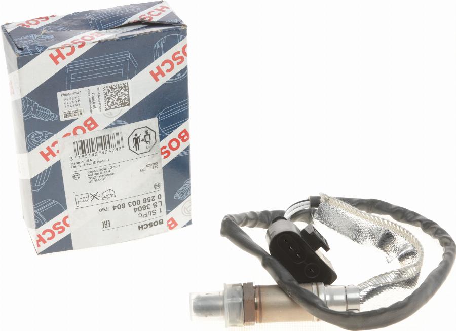 BOSCH 0 258 003 604 - Sonda lambda www.autoricambit.com