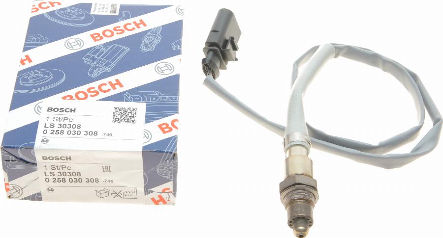 BOSCH 0 258 030 308 - Sonda lambda www.autoricambit.com