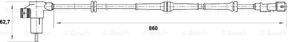 BOSCH 0 265 006 209 - Sensore, N° giri ruota www.autoricambit.com