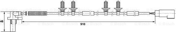 BOSCH 0 265 007 404 - Sensore, N° giri ruota www.autoricambit.com