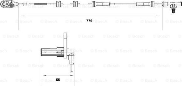 BOSCH 0 265 007 633 - Sensore, N° giri ruota www.autoricambit.com