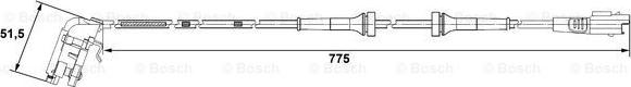 BOSCH 0 265 007 780 - Sensore, N° giri ruota www.autoricambit.com