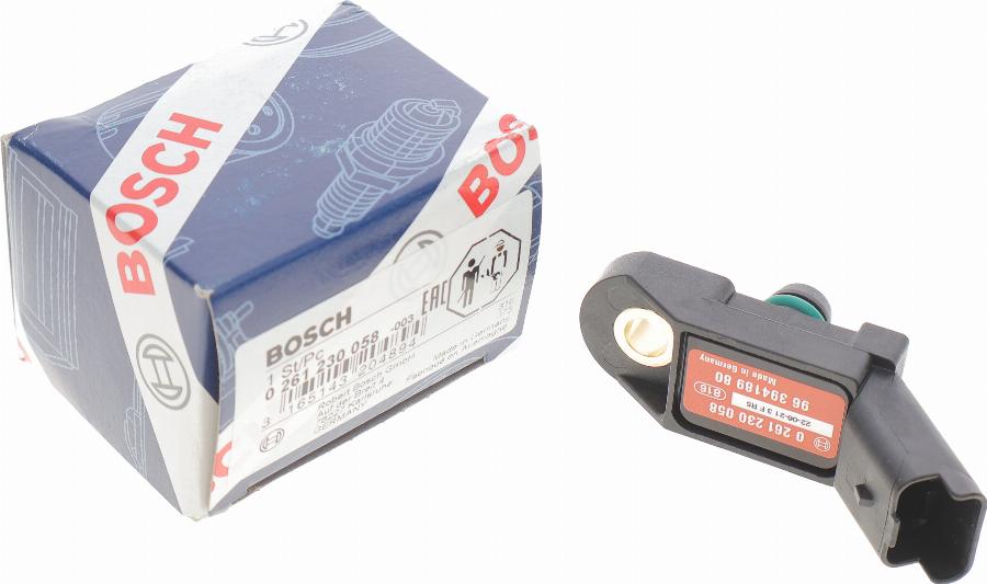 BOSCH 0 261 230 058 - Sensore, Pressione collettore d'aspirazione www.autoricambit.com