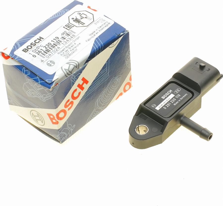 BOSCH 0 261 230 119 - Sensore, Pressione collettore d'aspirazione www.autoricambit.com