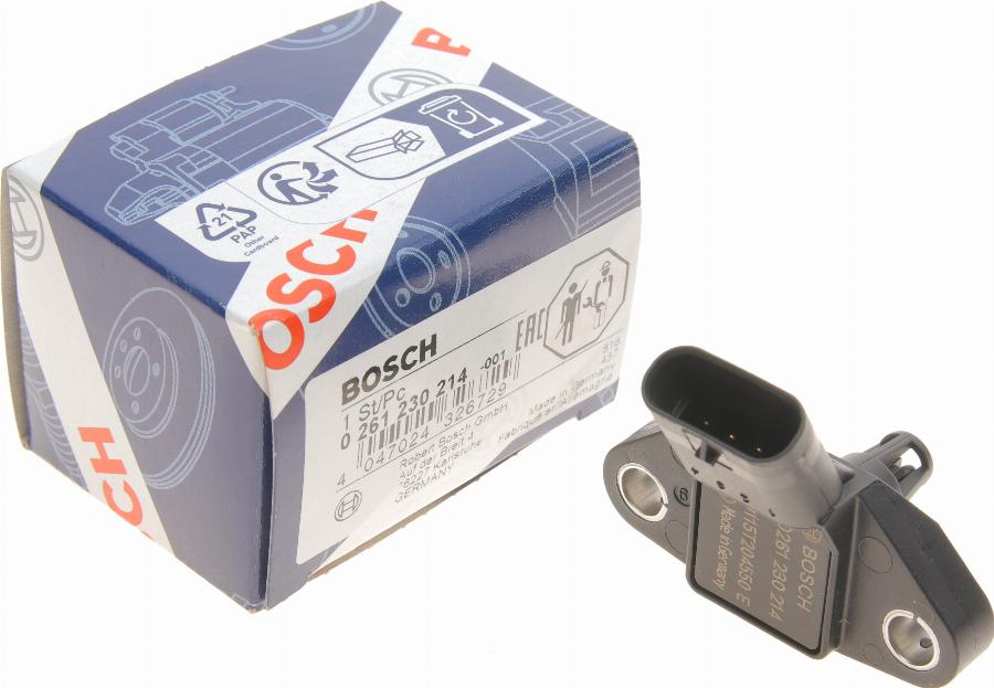 BOSCH 0 261 230 214 - Sensor MAP, pressione del collettore di aspirazione www.autoricambit.com