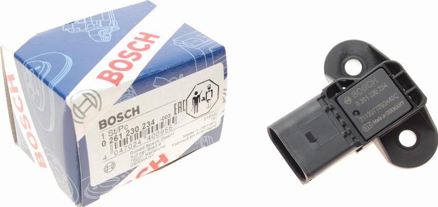 BOSCH 0 261 230 234 - Sensor MAP, pressione del collettore di aspirazione www.autoricambit.com