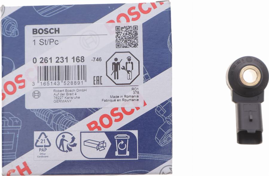 BOSCH 0 261 231 168 - Sensore di detonazione www.autoricambit.com