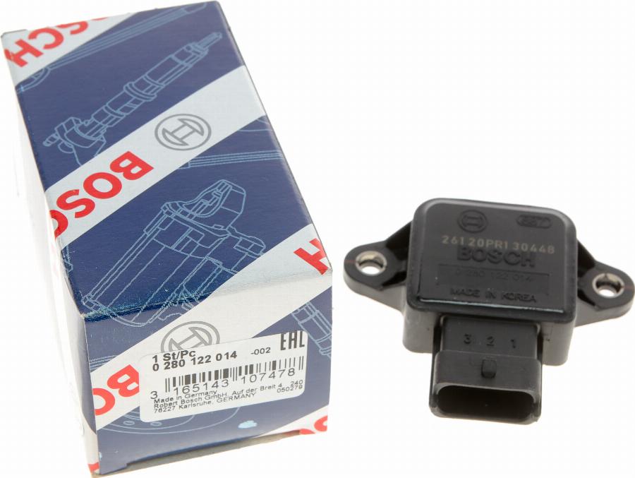 BOSCH 0 280 122 014 - Sensore, Regolazione valvola farfalla www.autoricambit.com