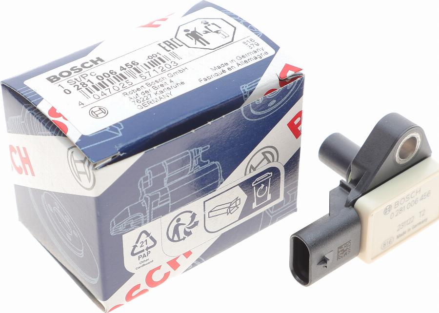 BOSCH 0 281 006 456 - Sensor MAP, pressione del collettore di aspirazione www.autoricambit.com