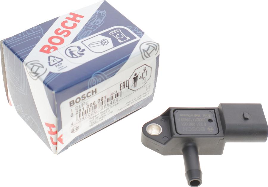 BOSCH 0 281 006 061 - Sensore, Pressione gas scarico www.autoricambit.com