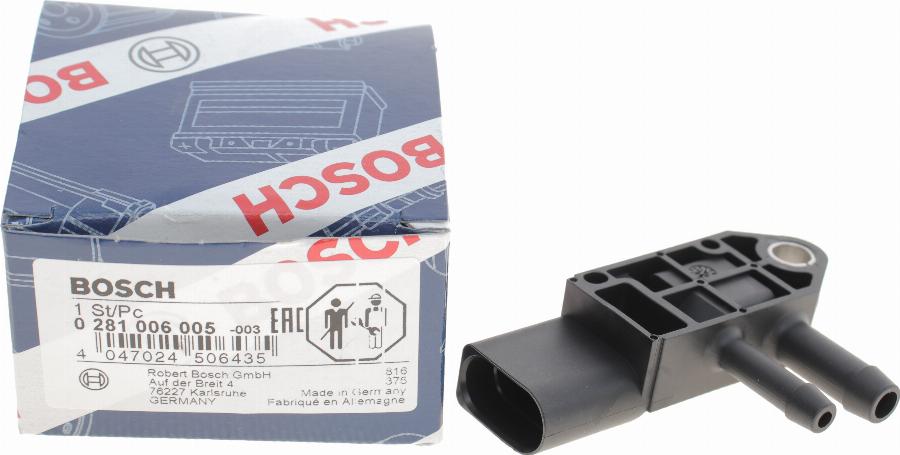 BOSCH 0 281 006 005 - Sensore, Pressione gas scarico www.autoricambit.com