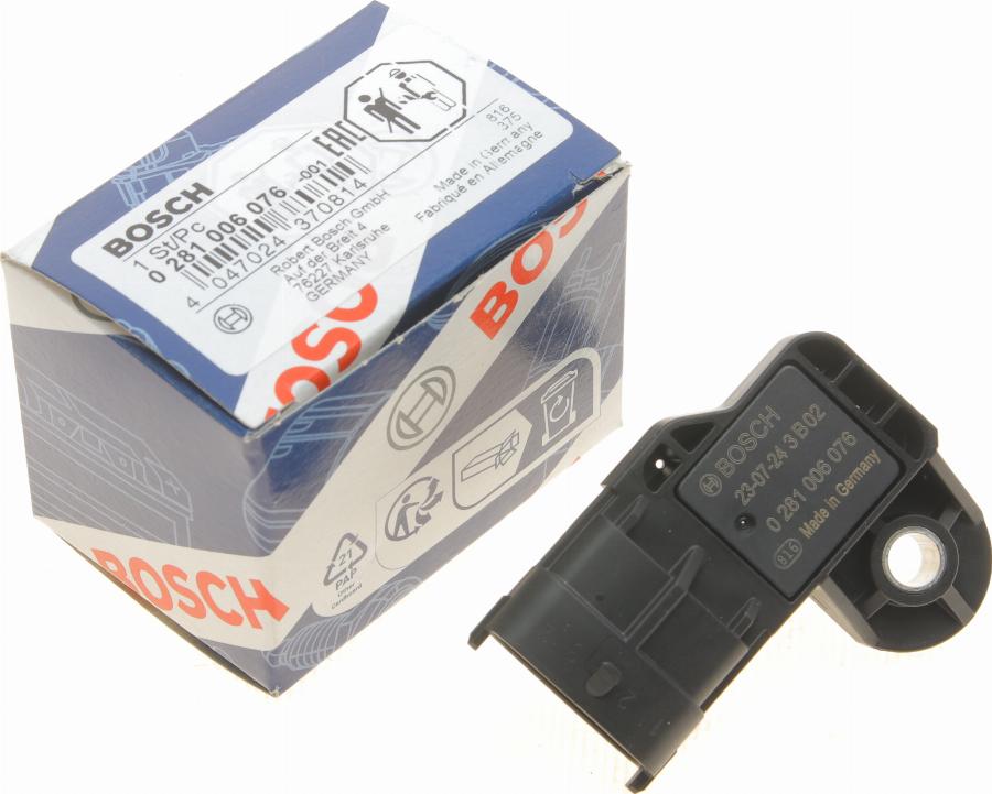 BOSCH 0 281 006 076 - Sensor MAP, pressione del collettore di aspirazione www.autoricambit.com