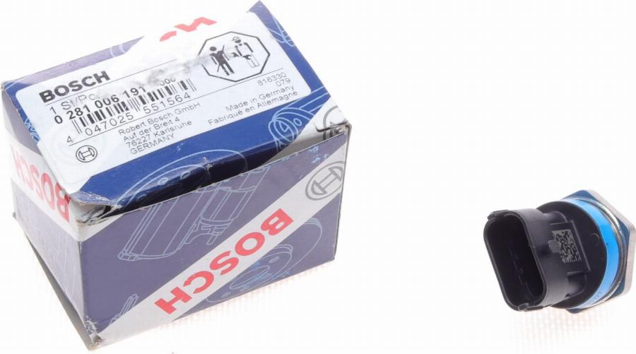 BOSCH 0 281 006 191 - Sensore, Pressione carburante www.autoricambit.com