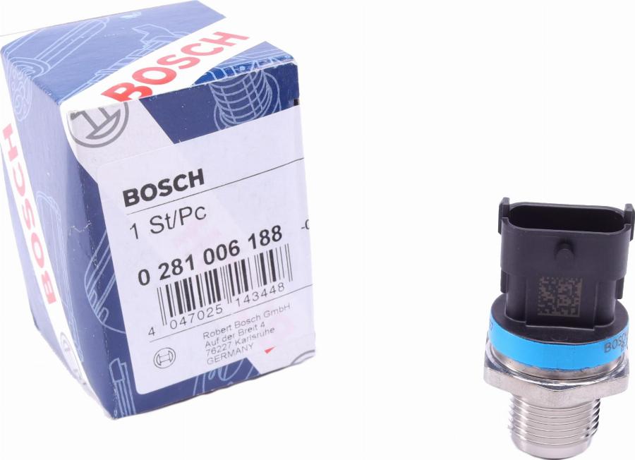 BOSCH 0 281 006 188 - Sensore, Pressione carburante www.autoricambit.com