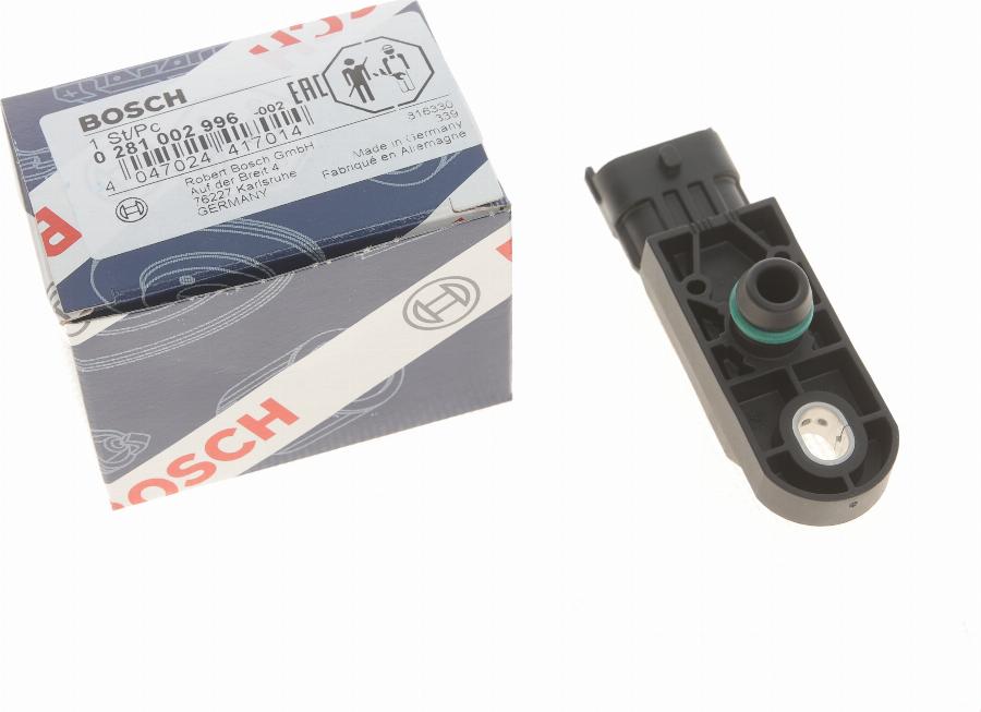 BOSCH 0 281 002 996 - Sensor MAP, pressione del collettore di aspirazione www.autoricambit.com