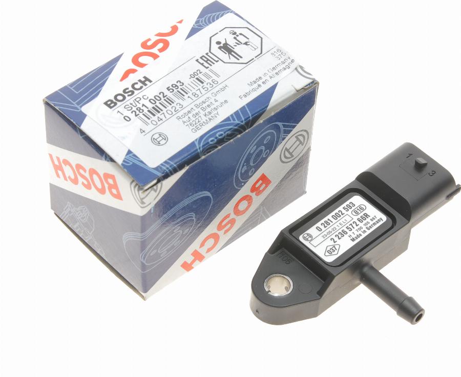 BOSCH 0 281 002 593 - Sensor MAP, pressione del collettore di aspirazione www.autoricambit.com