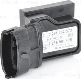 BOSCH 0 281 002 573 - Sensor MAP, pressione del collettore di aspirazione www.autoricambit.com