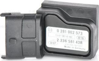 BOSCH 0 281 002 573 - Sensor MAP, pressione del collettore di aspirazione www.autoricambit.com