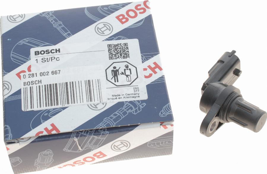 BOSCH 0 281 002 667 - Sensore, Posizione albero a camme www.autoricambit.com