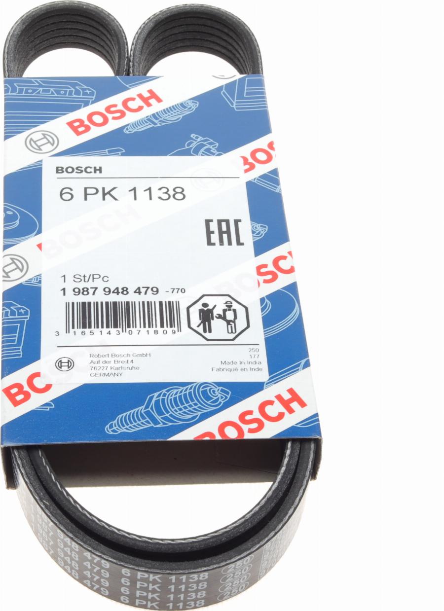 BOSCH 1 987 948 479 - Cinghia Poly-V www.autoricambit.com