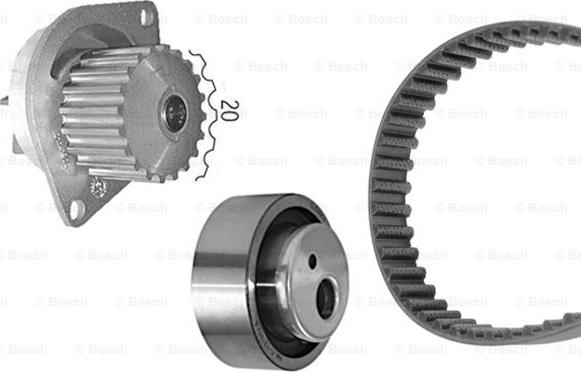 BOSCH 1 987 948 898 - Pompa acqua + Kit cinghie dentate www.autoricambit.com