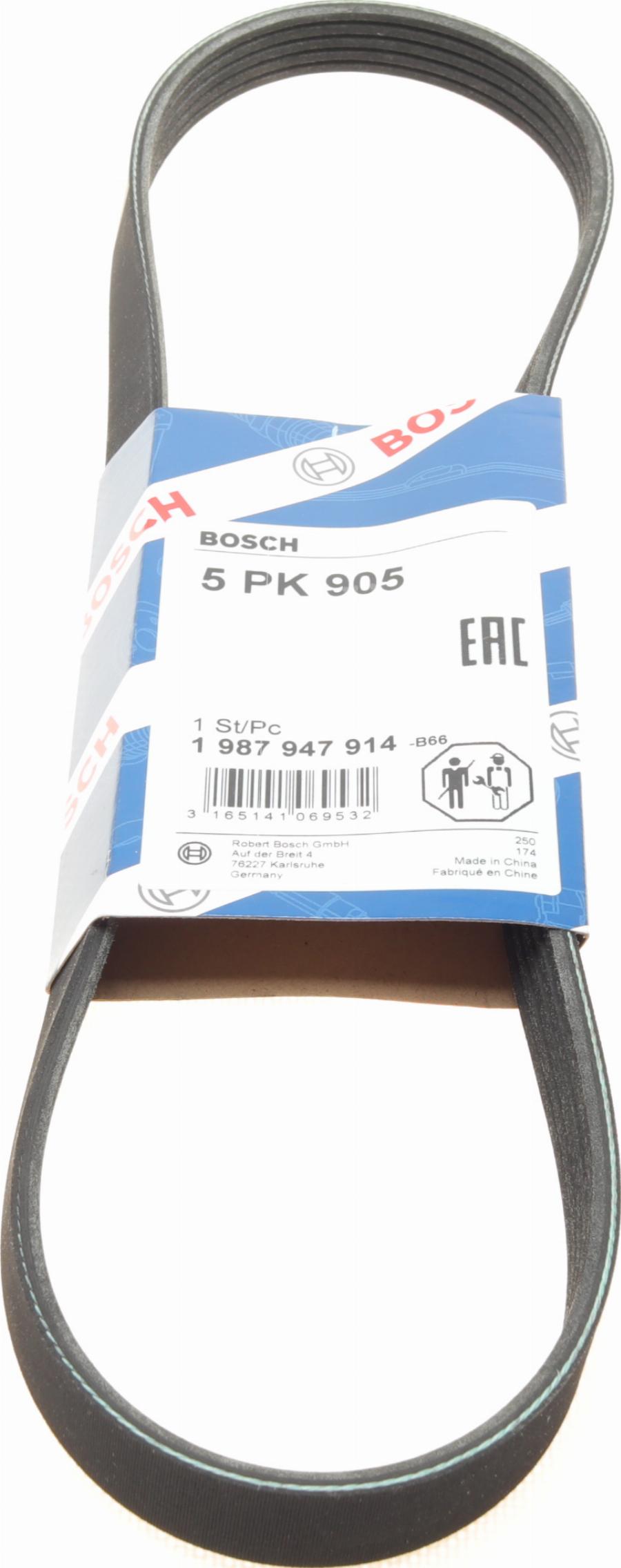 BOSCH 1 987 947 914 - Cinghia Poly-V www.autoricambit.com