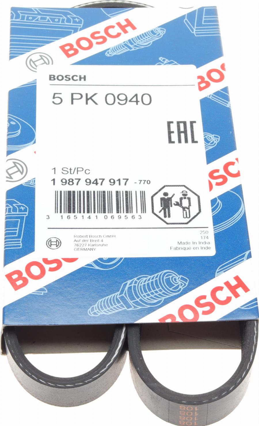 BOSCH 1 987 947 917 - Cinghia Poly-V www.autoricambit.com