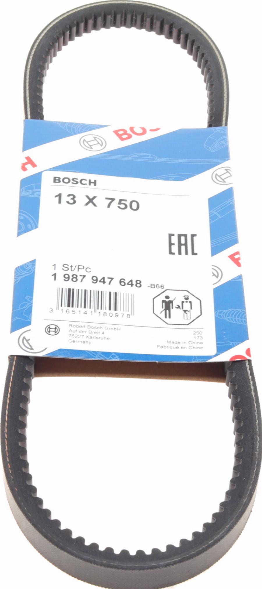 BOSCH 1 987 947 648 - Cinghia trapezoidale www.autoricambit.com